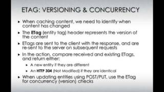 HTTP ETAG VERSIONING & CONCURRENCY