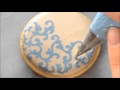 How To Pipe Filigree Using The Royal Icing Wet on Wet Technique How To Pipe Filigree Using The Royal Icing Wet on Wet Technique