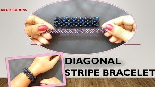 Kien diagonal stripe  bracelet