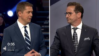 Blanchet and Scheer debate over the future of pipeline projects in Quebec