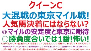 クイーンカップ2025予想　大混戦の東京マイル戦！人気馬決着にはならない？◎マイルの安定度と東京コースに期待。○勝負度合いでは1番！怖い存在。