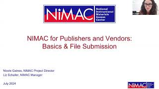 NIMAC Training for Publishers and Vendors, Basics \u0026 File Submission