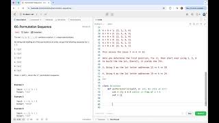 leetcode 60 Permutation Sequence | backtracking