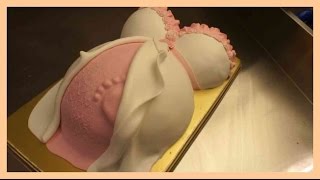 Babybauch Fondant Torte - Schwangerschaftsbauchtorte - Babybauchtorten Tutorial - Kuchenfee