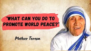 True Gems by Mother Teresa - 17 Touching Quotes on Peace, Love and Kindness 🙏💜🌞
