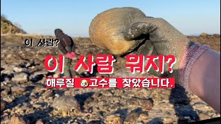 해루질 고수가 바로 옆에 있었네? #해루질