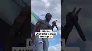 Lil Uzi Vert threw a fan’s phone off stage 💀😂