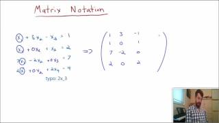 Rewriting a Linear System using Matrix Notation