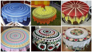 Handmade Crochet Cotton Tablecloth Lace Doilies // Round Table Cover design