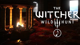 Cosy Fireplace At Kaer Morhen-Witcher Meditation-1 Hour Atmospheric Ambience+Music🎶