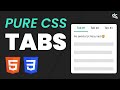 How to Easily Create Pure CSS Tabs (No JavaScript Needed!)
