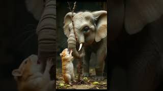 Hamster 🐹 rescues an Elephant 🐘 #adorablerescues #ai #cute #animals #cuteanimals #aianimals #aivideo