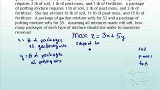Linear Programming Problem Part 1
