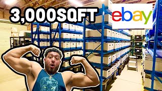 EBAY WAREHOUSE TOUR!! 3000sqft / Reselling warehouse / E-commerce