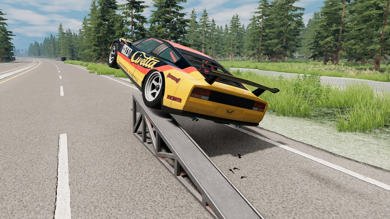 Satisfying Rollover Crashes #1 - BeamNG Drive - YouTube