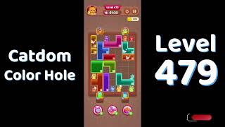 Catdom Level 479 walkthrough | Color Hole 🐱🕳️| Solutionguruji