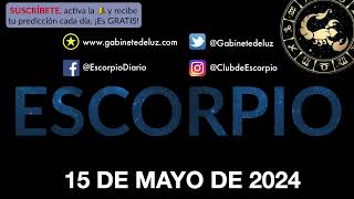 Horóscopo Diario - Escorpio - 15 de Mayo de 2024.