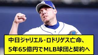 中日ジャリエル・ロドリゲス亡命、5年65億円でMLB球団と契約へ【なんJ反応】【2ch 5ch野球 WBC】