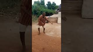 ముసలి తాత మురిసి ఆడిన వేల #old man dancing folk beat #funny #trendingshorts #viral