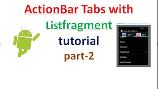 Android ActionBar Tab Example:part2 | ShoutCafe.com