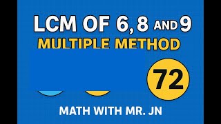 LCM of 6, 8, and 9 by the Multiple Method