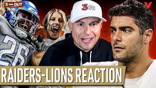 Reaction to Jared Goff & Lions dominating Jimmy Garoppolo & Raiders | 3 & Out