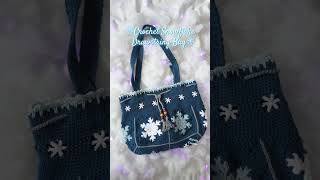 Crochet Snowflake Bag - #shorts #crochet #crochetbag