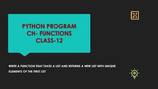 Write a function that takes input a list and returns new list of it's unique elements | PYTHON