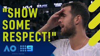 Khachanov calls out tennis fans for booing | Wide World of Sports