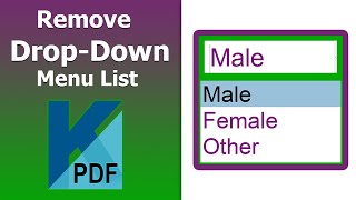 How to remove drop down list in pdf form using Kofax Power PDF