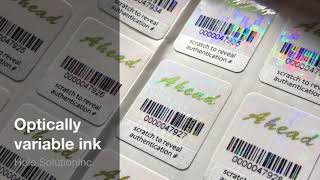 Optically Variable Ink Security Label | Holo Solution Inc.