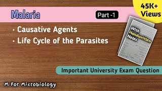 Malaria | Part 1| Causative agents of malaria | Life cycle of parasite in human |