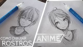 COMO DIBUJAR ROSTROS | Anime | Perspectiva Frontal