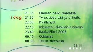 TV moka: Yle TV2 Ohjelmatiedot Yle FST5 Kanavalla 4.6.2007