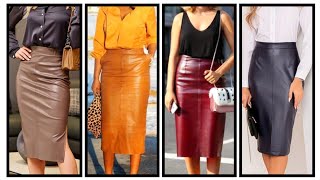 most attractive and gorgeous leather outfit ideas 😍