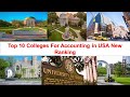 Top 10 COLLEGES FOR ACCOUNTING IN USA New Ranking