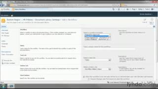 SharePoint Using the predefined workflows lynda com tutorial YouTube
