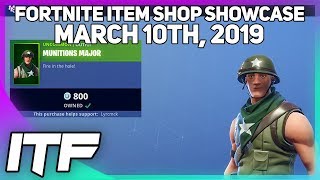 Fortnite Item Shop *NEW* MUNITIONS MAJOR SKIN! [March 10th, 2019] (Fortnite Battle Royale)