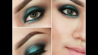 AURAURE TUTORIAL : Glam Turquoise Smokey Eyes