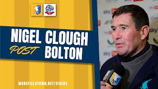 Nigel Clough on Bolton victory