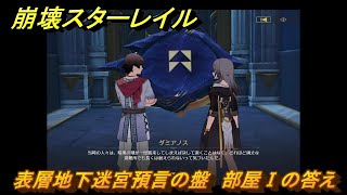 崩壊スターレイル　地下迷宮の謎　表層地下迷宮預言の盤　部屋Ⅰの答え　イベント攻略　＃１　【スタレ】