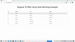 Angular 12 Filter Array Data Working Demo