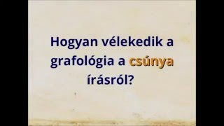 csúnya írás és a grafológia