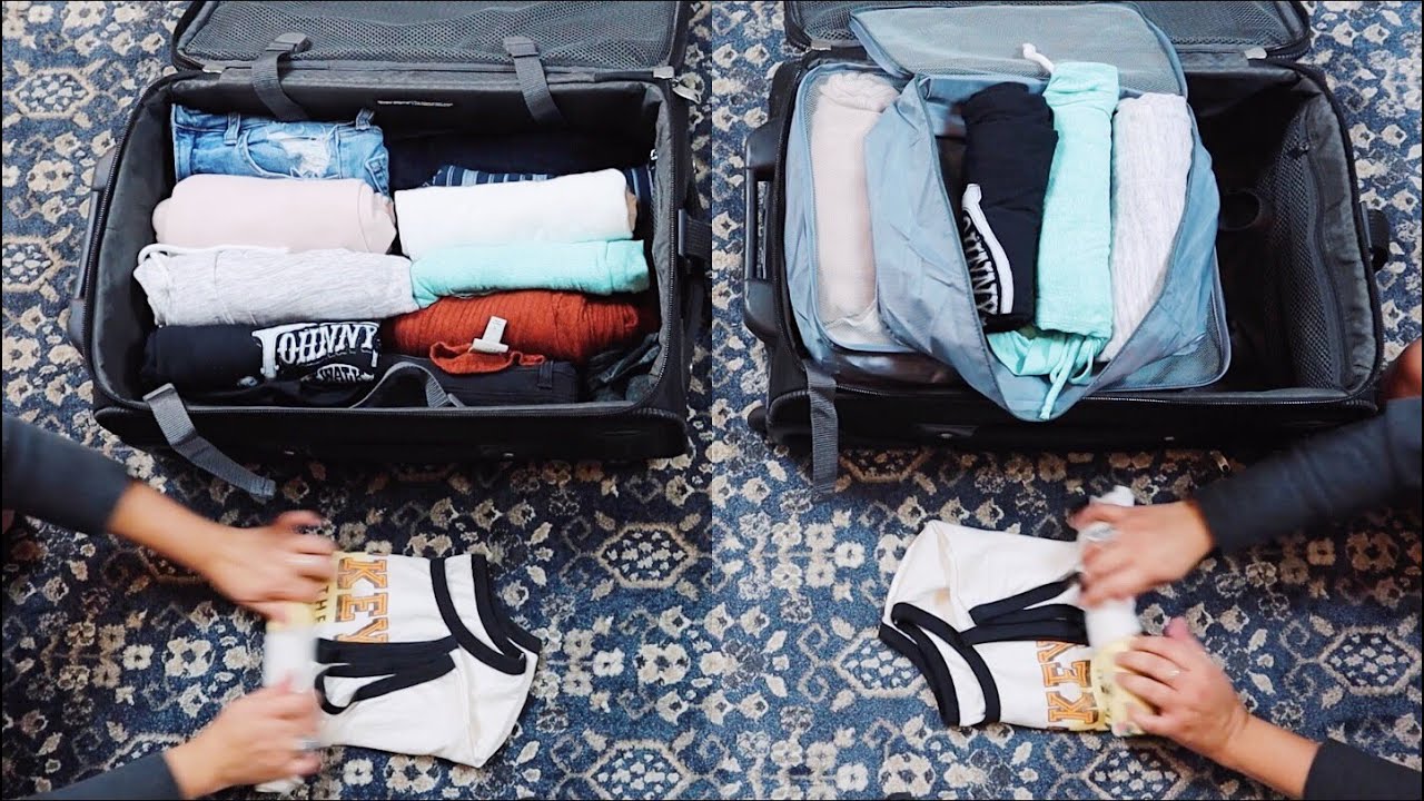 PACKING CUBES Vs. No Packing Cubes | Official Side-by-side Comparison ...