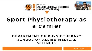 LPU Admissions Webinar on Sports Physiotherapy as a Career #admissions2023#lpu#medical#physiotherapy