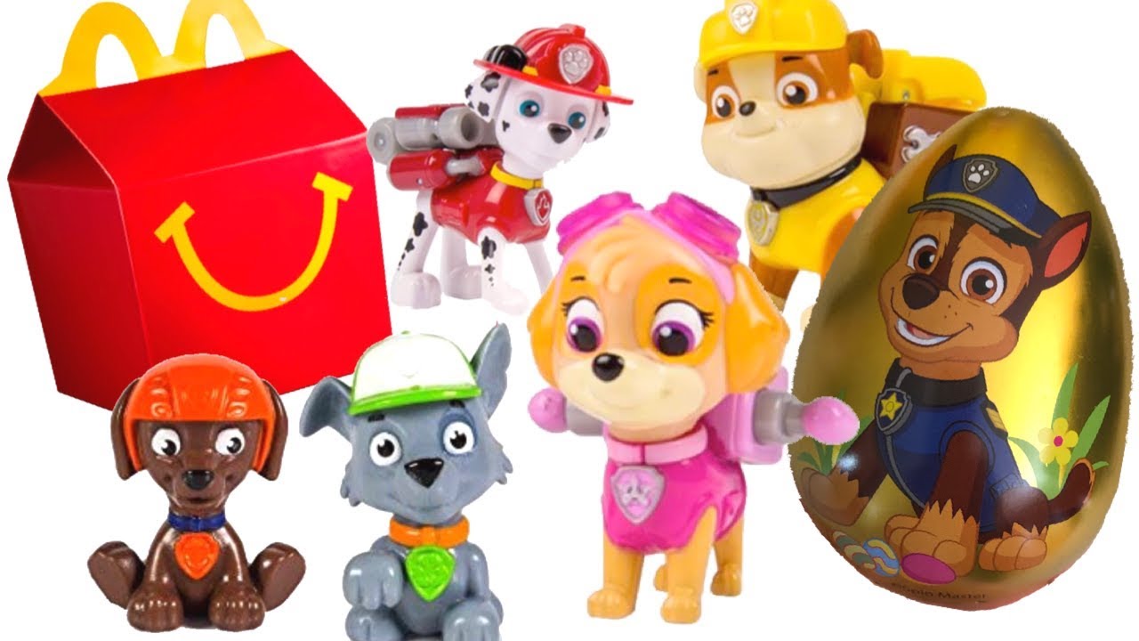 Play Doh Paw Patrol Mcdonalds Happy Meal Surprises! Golden Egg With ...