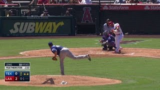 TEX@LAA: Featherston singles to left, plates Freese