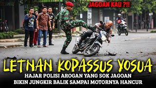 POLISI AROGAN JUNGKIR BALIK DITENDANG KOPASSUS SAMPAI MOTORNYA HANCUR BERKEPING KEPING SUKA SOK JAGO