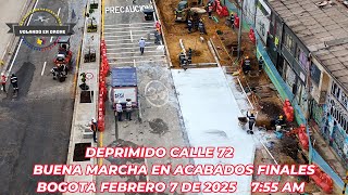 DEPRIMIDO CALLE 72   BUENA MARCHA EN ACABADOS FINALES  BOGOTA FEB 7 DE 2025