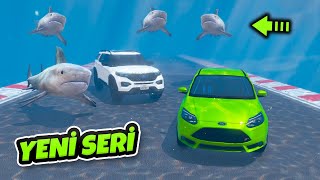 Ford Ailesi Arabalar Köpek Balıklı Su Altı Parkurunda - GTA 5